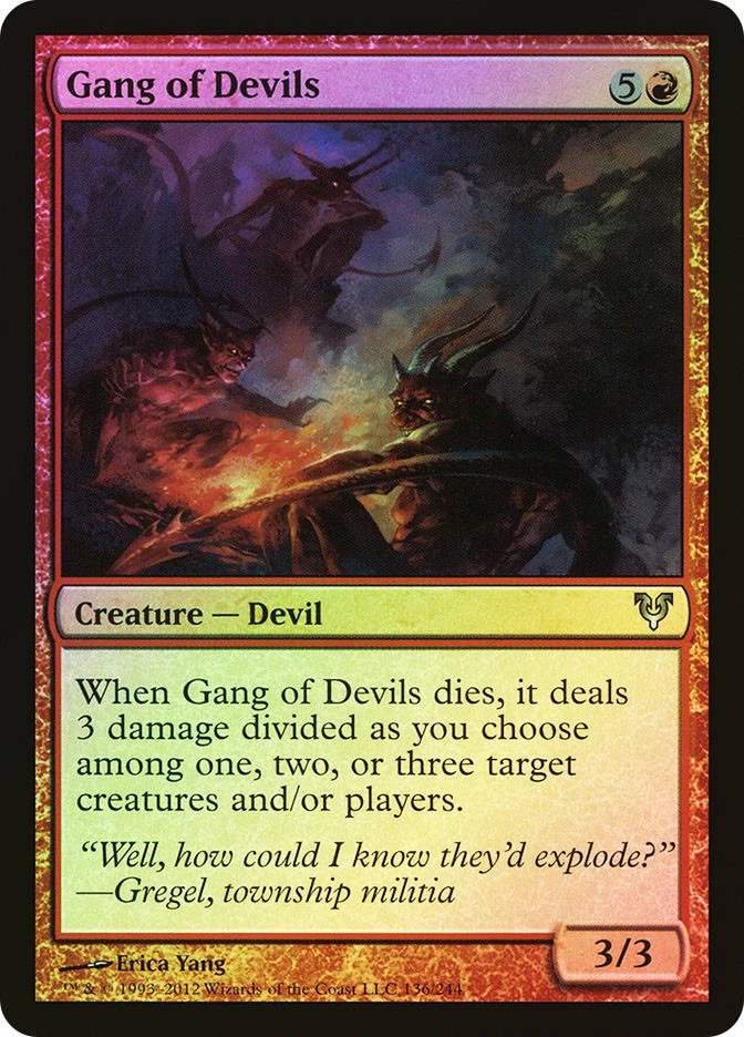 MTG FOIL Gang of Devils  - Avacyn Restored #136 - Image 1 of 1