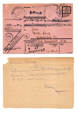 Überroller - Heeres-Standort-Gebührnis-Stelle Augsburg 16.3.45 (!) - Bild 1 von 2