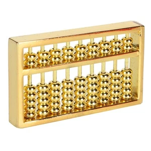 Mini-Abakus Aus Messing Mit 9 Zahnrädern Chinesisches Mathematik-Rechenwerk - Bild 1 von 22