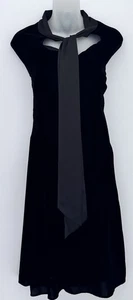 LAUREN RALPH LAUREN Kleid Damen 8 schwarz Samt ärmellos Krawatte adrett NEU - Bild 1 von 16