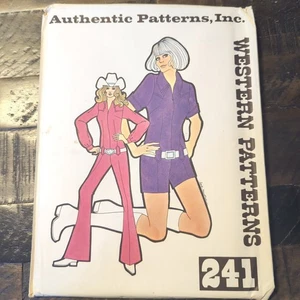 Authentic Patterns Inc Western 241 Size 10 Womans Jumpsuit Romper Complete - Picture 1 of 2