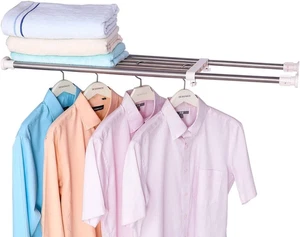 Estante de tensión de armario expandible varilla de almacenamiento ajustable resistente órgano hágalo usted mismo - Imagen 1 de 8