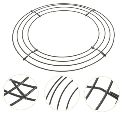  2pcs Iron Circle Wreath Frame Wire Wreath Rings Floral Wreath Frames for - image 1 of 4