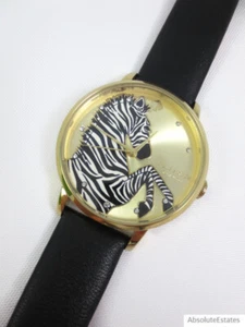 NEW Kate Spade Metro Zebra Gold & Black Leather Watch KSW1780 NWT - Picture 1 of 6