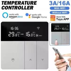 Tuya LCD WiFi Smart Thermostat Temperature Controller APP Remote Control 3A/16A - Picture 1 of 23