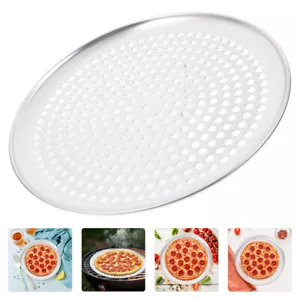 With Holes Perforated Oven Stainless Steel Pizza Baking Pan Pizza Tray - Picture 1 of 12