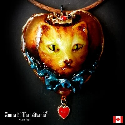 Collar Mujer Joyería Lujo Vintage Corazón Zorro Gato Animal Moda Accesorios Foto 1 de 4