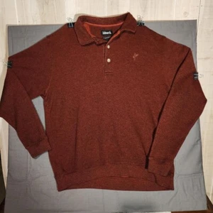 VTG Mens Ashworth Rust Knit Golf Preppy Long Sleeve Polo Sweater (Large) - Picture 1 of 8
