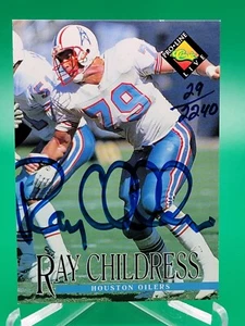 RAY CHILDRESS 1994 CLASSIC PRO-LINE LIVE /2240 AUTOGRAPH CARD HOUSTON OILERS HOF - Picture 1 of 2