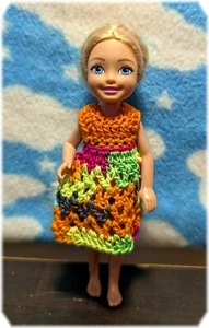 1 Handmade Crochet Doll Dress that Fit 5.5 Inch CHELSEA / NO DOLL OR SHOES - Picture 1 of 12