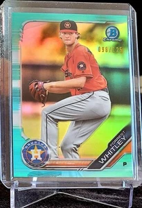 2019 Bowman Chrome Prospects FORREST WHITLEY Aqua Refractor #'d /125 ASTROS - Picture 1 of 4