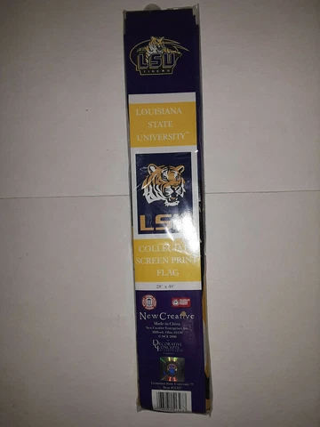 LSU Tigers College Screen Print Banner 28" x 40" Cover