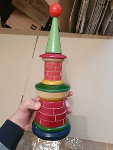 Russian tower lacquered wood carving toy made in ussr a 1238 - Picture 1 of 1