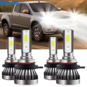 4 Piezas 9005 9006 LED Combo Faros Bombillas Faros Alto Bajo Kit 6500K Blanco - Imagen 1 de 9