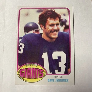 1976 Topps Football Dave Jennings New York Giants Karte #183 - Bild 1 von 2