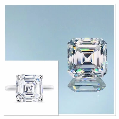 Moissanite Diamond 5.40 Carat Asscher Cut D colour LC colourless Gemstones - Image 1 of 4