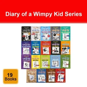 Diary of a Wimpy Kid Series 19 Books Collection Set by Jeff Kinney NEW Pack - Picture 1 of 2