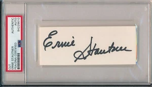 Ernie Stautner Pittsburgh Steelers HOF 1969 Signed Cut Index Card ~ PSA/DNA Slab - Picture 1 of 3