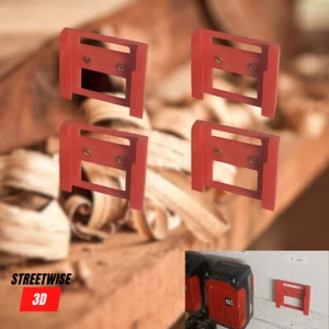 Battery Wall Mount for Einhell 18v Batteries Undershelf Holder Mount 4pcs Red - Picture 1 of 1