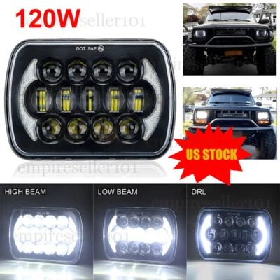 Faro LED 5x7" 7x6" haz sellado alto/bajo DRL para Jeep Wrangler YJ Cherokee XJ Foto 1 de 4