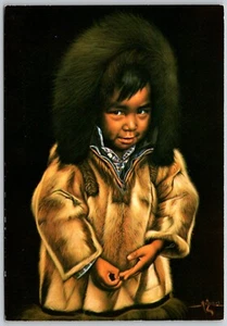 Postcard Ontario Greetings from Moosonee ON Little Children of the North Miguel - Picture 1 of 2