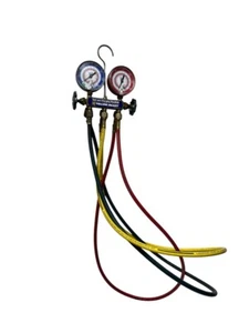 YELLOW JACKET AC GAUGE SET R22 R410A R404 (re-jr) (PDS035400) - Picture 1 of 4