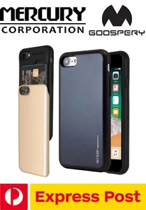 iPhone 7+/ 8+ Card Holder Sky Slide Bumper Shock Proof Mercury Goospery Case - Picture 1 of 10