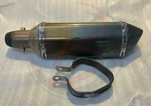 MARMITTA SCARICO FINALE IN CARBONIO SLIP ON UNIVERSALE TERMINALE - Foto 1 di 2