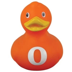 Mini letra O brote de goma pato mini alfabeto baño juguete coleccionable novedad regalo - Imagen 1 de 1