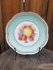Vintage Schumann Germany SCH549 Fruit and Berries Gold Trimmed Salad Plate 1930s