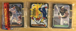 1987 Donruss Baseball Card Rack Pack Cory Snyder Jimmy Key Jose Canseco ￼ - Picture 1 of 2