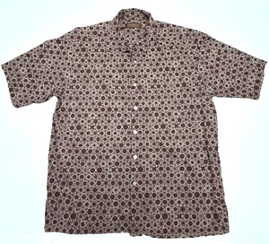 Tori Richard Hawaiian Abstract Cotton Lawn Button Up Shirt Mens Size Lg Spirals - Picture 1 of 3