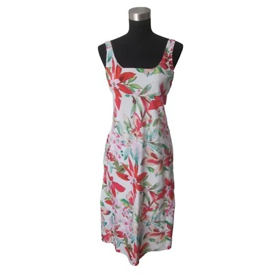 Camisola de cetim vintage NATORI multicolorida estampa tropical sem mangas tamanho P - Imagem 1 de 4