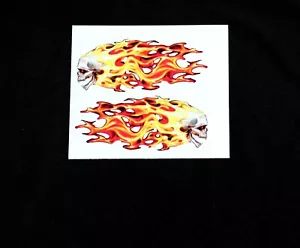 Flaming Skulls Vinyl Graphics Decals - Picture 1 of 1