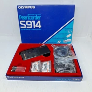 OLYMPUS S914 / Musicassette Recorder Pearlcorder / Complete set boxed like new - Imagen 1 de 24