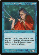 CAPRICIOUS SORCERER ~mtg NM Portal Rare x1