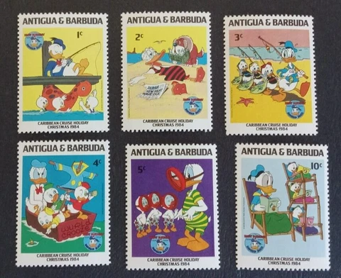 Disney Stamps Antigua & Barbuda Carribean Cruise 1984 6  Values MNH Cover