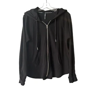 Calvin Klein Performance Hoodie Jacket Black Lightweight Size Large - Picture 1 of 8