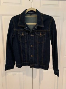 Earl Jeans Trucker Dark Blue Denim Jacket Size Medium NWOT - Picture 1 of 4