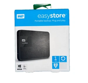 WD EASYSTORE PORTABLE BACKUP PLUG & PLAY 1 TB - Afbeelding 1 van 5