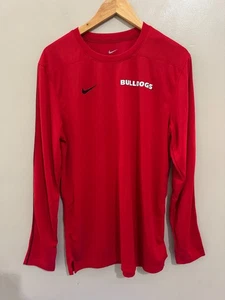 Nike UGA Georgia Bulldogs Team Issue Fußball auf dem Feld UV Shirt rot Herren XL NEU - Bild 1 von 10
