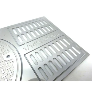 Per 1/14 1/16 Modello Scena Metallo Inciso Coperchio Pozzetto Tappo di Scarico Kit Modifica - Foto 1 di 4