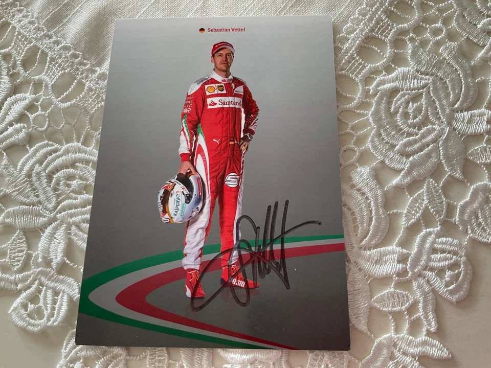 Autogrammkarte Sebastian Vettel Original Unterschrit - Bild 1 von 1