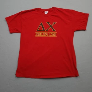 Vintage Delta Chi Shirt Herren Large rot College University Bruderschaft T-Shirt Y2K 00s - Bild 1 von 9