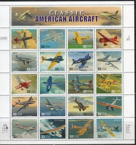 US Scott #3142 Sheet of 20, "American Aircraft", MNH, 32 cent stamps - Picture 1 of 1