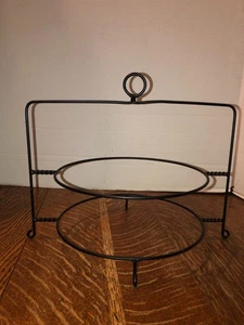 Soporte de postre vintage de metal de 2 niveles - Imagen 1 de 5