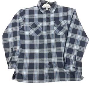 VTG Oscar Sports Jacket Men 2XL Plaid Sherpa Shirt Cotton Blend Button Pocket - Picture 1 of 15