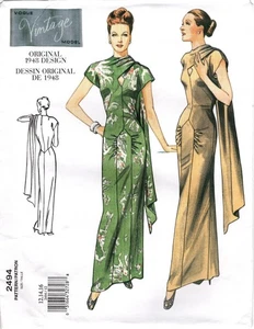 Vogue Original 1948 Design Dress-#2494-New Uncut Sewing Pattern - Picture 1 of 2