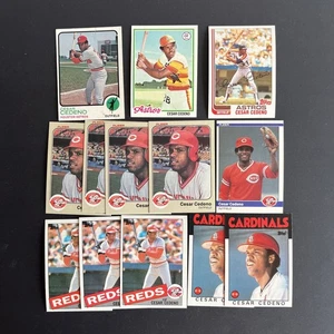 Dominican Republic Cesar Cedeno Lot Of 13 1973-86 Nice ! FREE Shipping (85TO54) - Picture 1 of 7