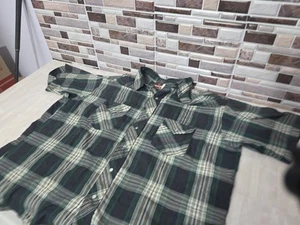 Camisa a presión vintage Wrangler para hombre Western Pearl - verde y negro a cuadros RARA - Imagen 1 de 21